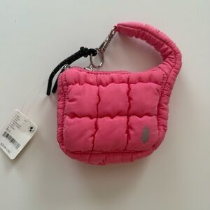 FP Movement Pink Quilted keychain Mini Bag